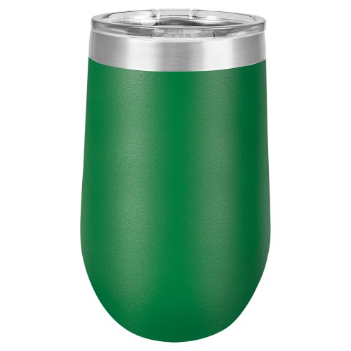 16 Ounce Stainless Steel Green Polar Camel Stemless Tumblers