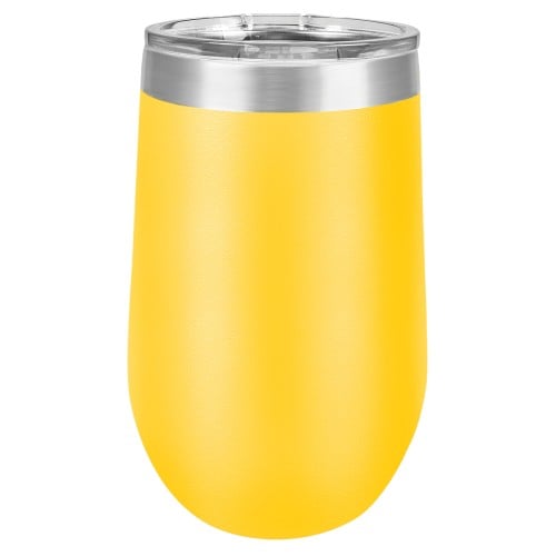 16 Ounce Stainless Steel Yellow Polar Camel Stemless Tumblers