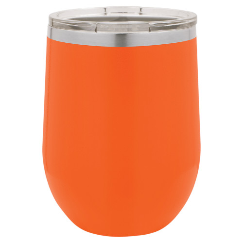 12 Ounce Stainless Steel Orange Polar Camel Stemless Wine Tumbler