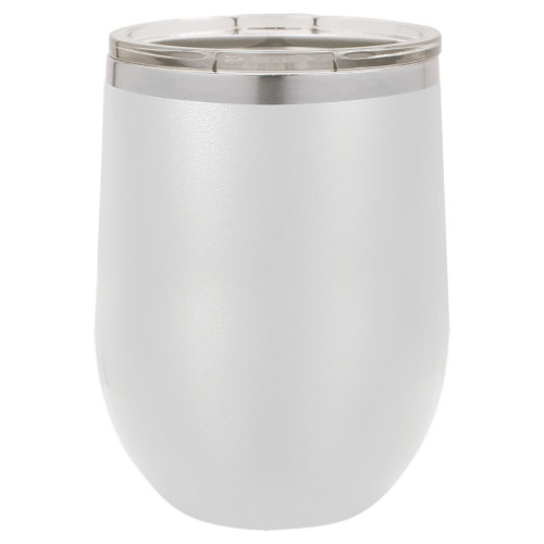 12 Ounce Stainless Steel White Polar Camel Stemless Wine Tumbler