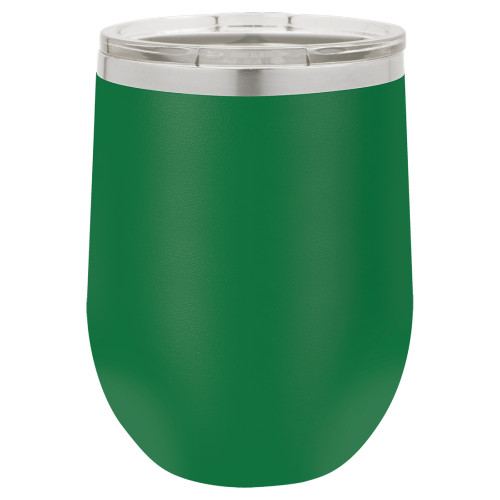 12 Ounce Stainless Steel Green Polar Camel Stemless Wine Tumbler