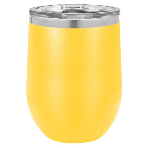 12 Ounce Stainless Steel Yellow Polar Camel Stemless Wine Tumbler