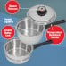 Maxam 9-Element 17 piece Set Cookware  with Steam Control 
