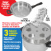 Maxam 9-Element 17 piece Set Cookware  with Steam Control 