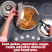 Maxam 9-Element 17 piece Set Cookware  with Steam Control 