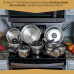 Maxam 17pc Stainless Steel Steam Control Cookware Set