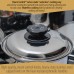 Maxam 17pc Stainless Steel Steam Control Cookware Set