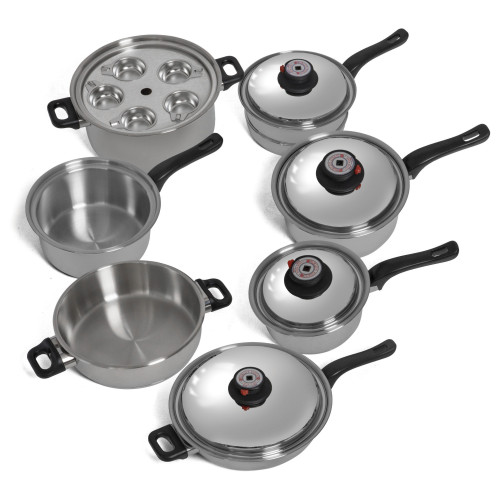 7-Ply Steam Control 17pc T304 Stainless Steel Cookware Set - KT17ULTRA
