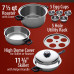 7-Ply Steam Control 17pc T304 Stainless Steel Cookware Set 