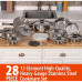 28pc 12-Element High-Quality, Heavy-Gauge Stainless Steel Cookware Set