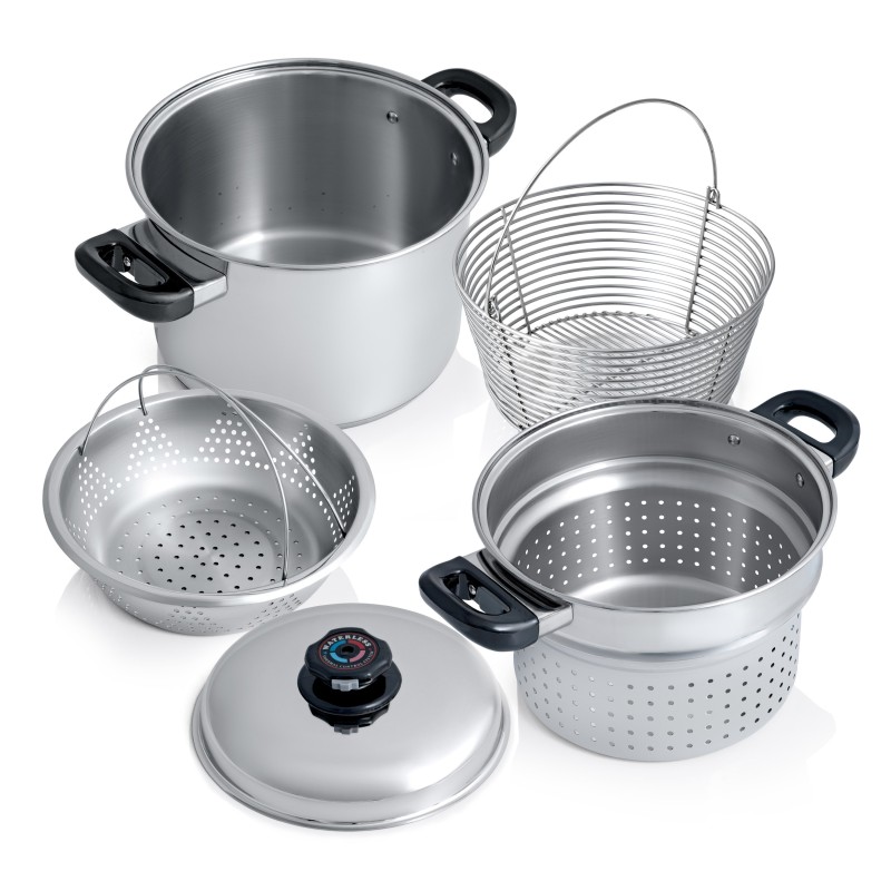 World's Finest 7-Ply Steam Control 17pc T304 Stainless Steel Cookware Set