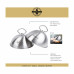 Chefmaster 2pc 6" Stainless Steel Grill Dome Cover Set  with Handle