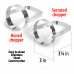 Maxam 2pc Stainless-Steel 3" Hand Food Chopper Set