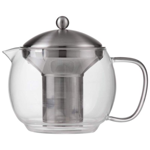 40 oz Microwaveable Glass Tea Pot with Stainless Steel Infuser