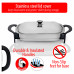 16-In Stainless-Steel Electric Skillet with Handles and Cover - KTES4