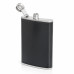 Maxam 8oz Stainless Steel Flask with Black PVC Wrap and Imprint