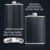 Maxam 8oz High Quality Stainless Steel Flask with Black PVC Wrap