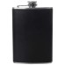 Maxam 8oz Stainless Steel Flask with Black PVC Wrap and Imprint