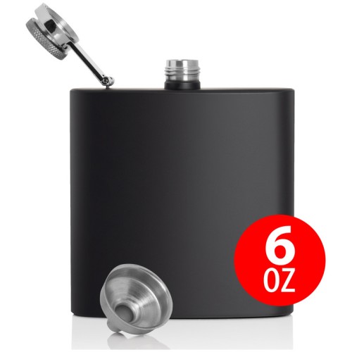 Maxam 6oz Stainless Steel Flask & Funnel