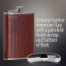 Maxam 8oz Stainless Steel Flask with Embossed Flag Wrap