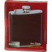 6oz Brown Leather Wrap Flask with Custom Pad or Digital Print