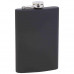 Maxam 8oz Stainless Steel Flask with Black Soft Finish and Print