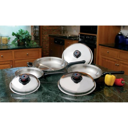 Precise Heat 6pc 12-Element T304 Stainless Steel Skillet Set