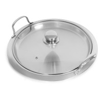Chef's Secret 5-Ply Stainless-Steel Griddle with Glass Lid