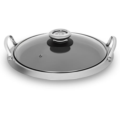 12-Element Stainless Steel 14" Round Griddle with Vented Cover 