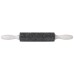 Charcoal colored Granite Rolling Pin with white Marble Handles