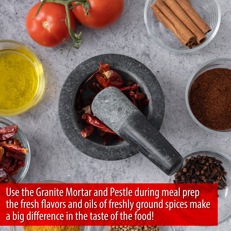  Health Smart Granite Mortar and Pestle : Home & Kitchen