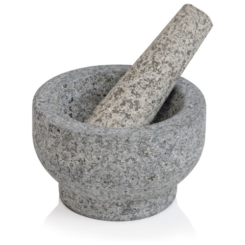 HealthSmart By Maxam Gray Granite Mortar and Pestle