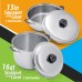 Waterless Cookware Set, Stainless-Steel with Heat Resistant Handles
