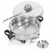 Precise Heat 1300 Watts 3.5qt T304 Stainless Steel Oil Core Skillet