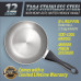 Precise Heat 8-1/4" 12-Element T304 Stainless Steel Omelet Pan