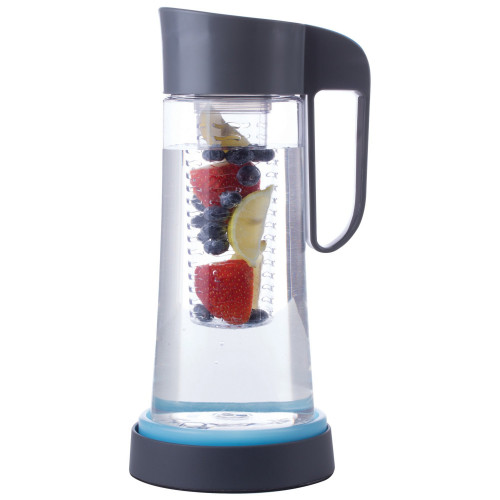 Fruit Infusion Pitcher with Infuser Tube and Freezer Gel Base