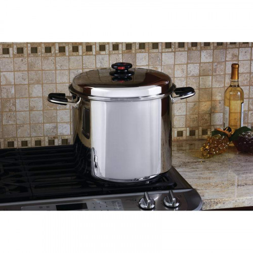 24qt 12-Element Waterless Stockpot with Deep Steamer Basket