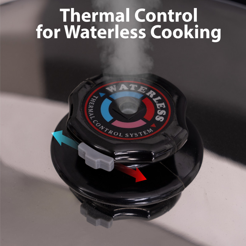 Waterless Cookware, kitchen decor, stock pots [steam control]