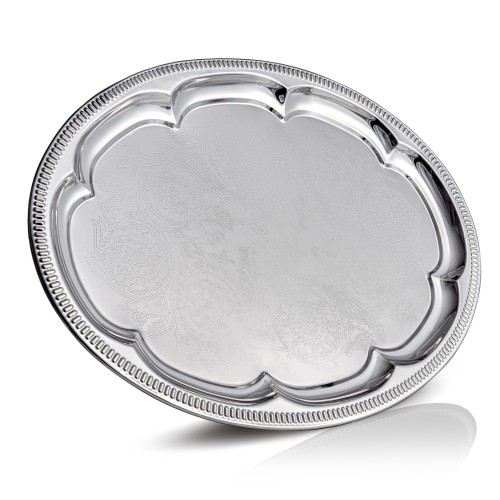 Sterlingcraft Oval Serving Tray Measures 18" x 13-1/2"