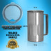 Stainless Steel 20 Ounce Double Walled Vacuum Beer Mug with Lid 