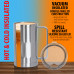 Stainless Steel 20 Ounce Double Walled Vacuum Beer Mug with Lid 