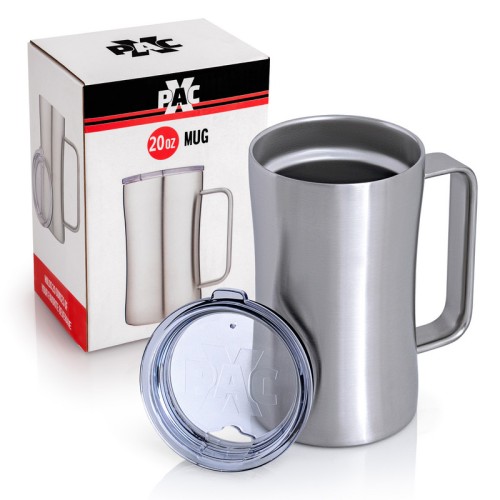 20 OZ Double Wall Beer Mug with Lid and Stainless Steel Interior