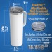 20oz Stainless Steel Skinny Tumbler With Handle and White Finish