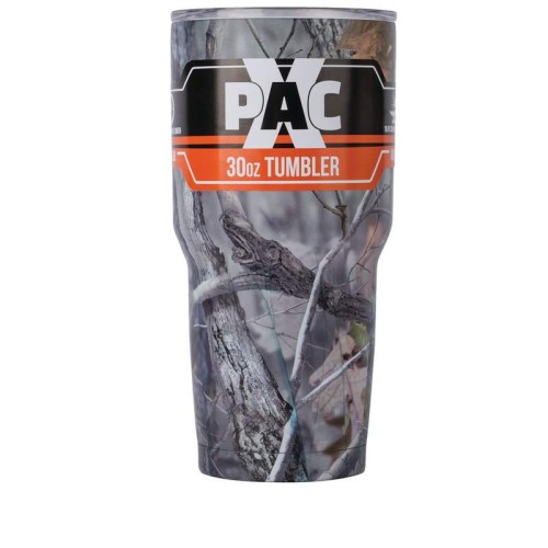 30oz Stainless Steel Double Vacuum Wall Tumbler with JX Camouflage and Lid