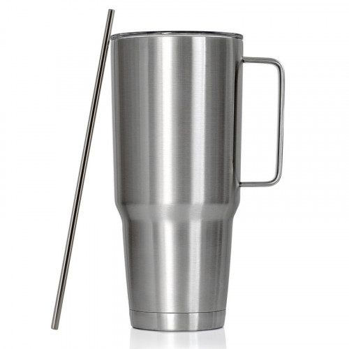 44oz Double Vacuum Wall Tumbler with Handle and Lid