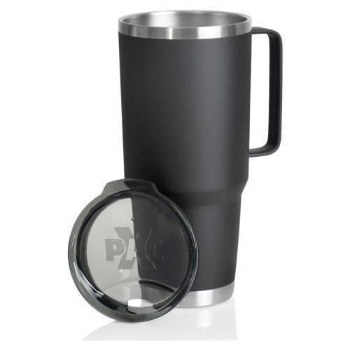 64oz Black Double Vacuum Wall Stainless Steel Tumbler with Lid