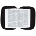 Black Leather Zippered Bible Cover with Pen Holder and Side pocket
