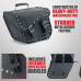 2pc Heavy-Duty Waterproof PVC Motorcycle Saddlebag Set with Studs