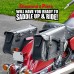 2pc Heavy-Duty Waterproof PVC Motorcycle Saddlebag Set with Studs