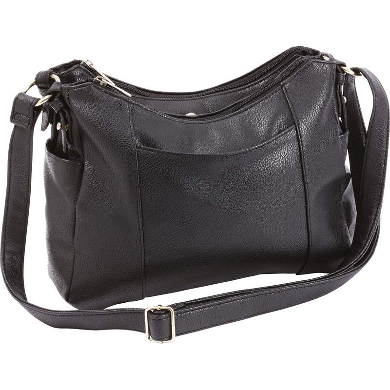 Ladies Black Purse with Interior and Exterior Pockets LUPU703BL